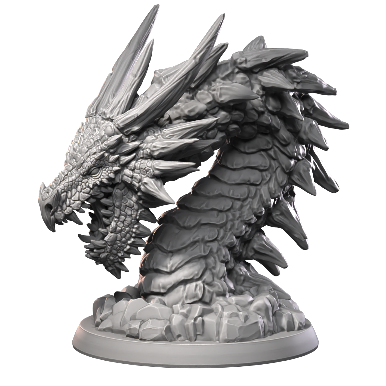 a close up of a statue of a dragon on a black background