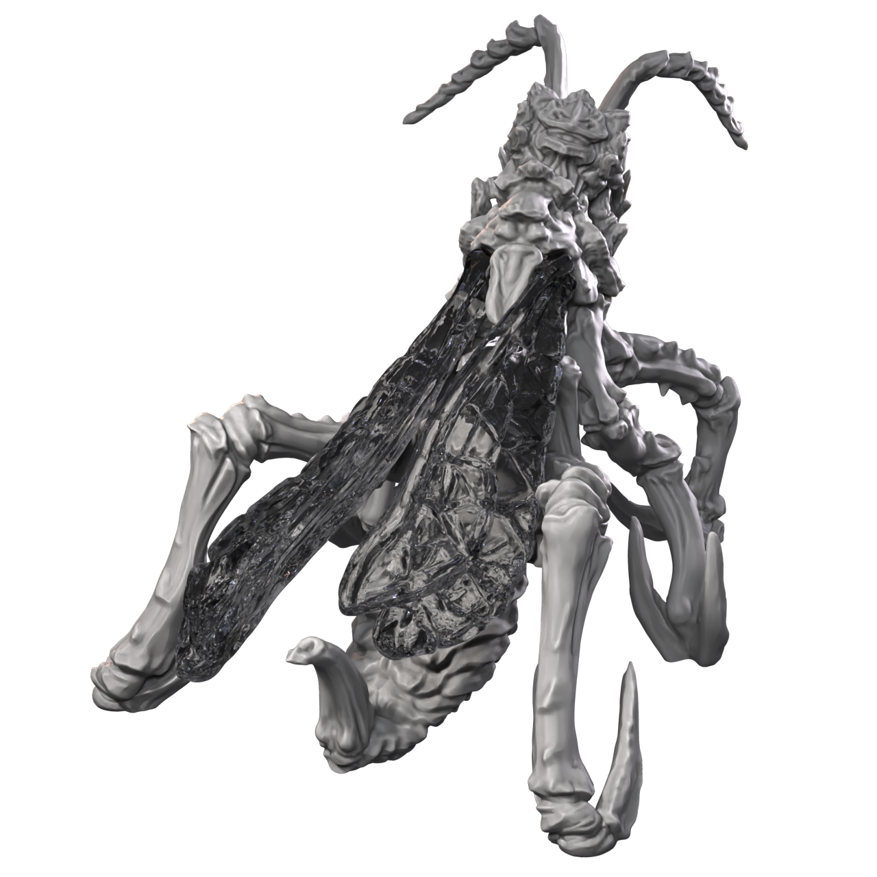 a 3d image of a creature with a long neck and legs