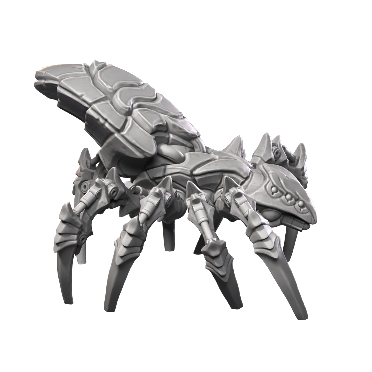 a 3d model of a spider on a black background