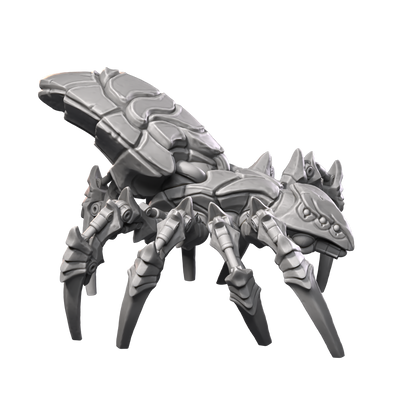 a 3d model of a spider on a black background