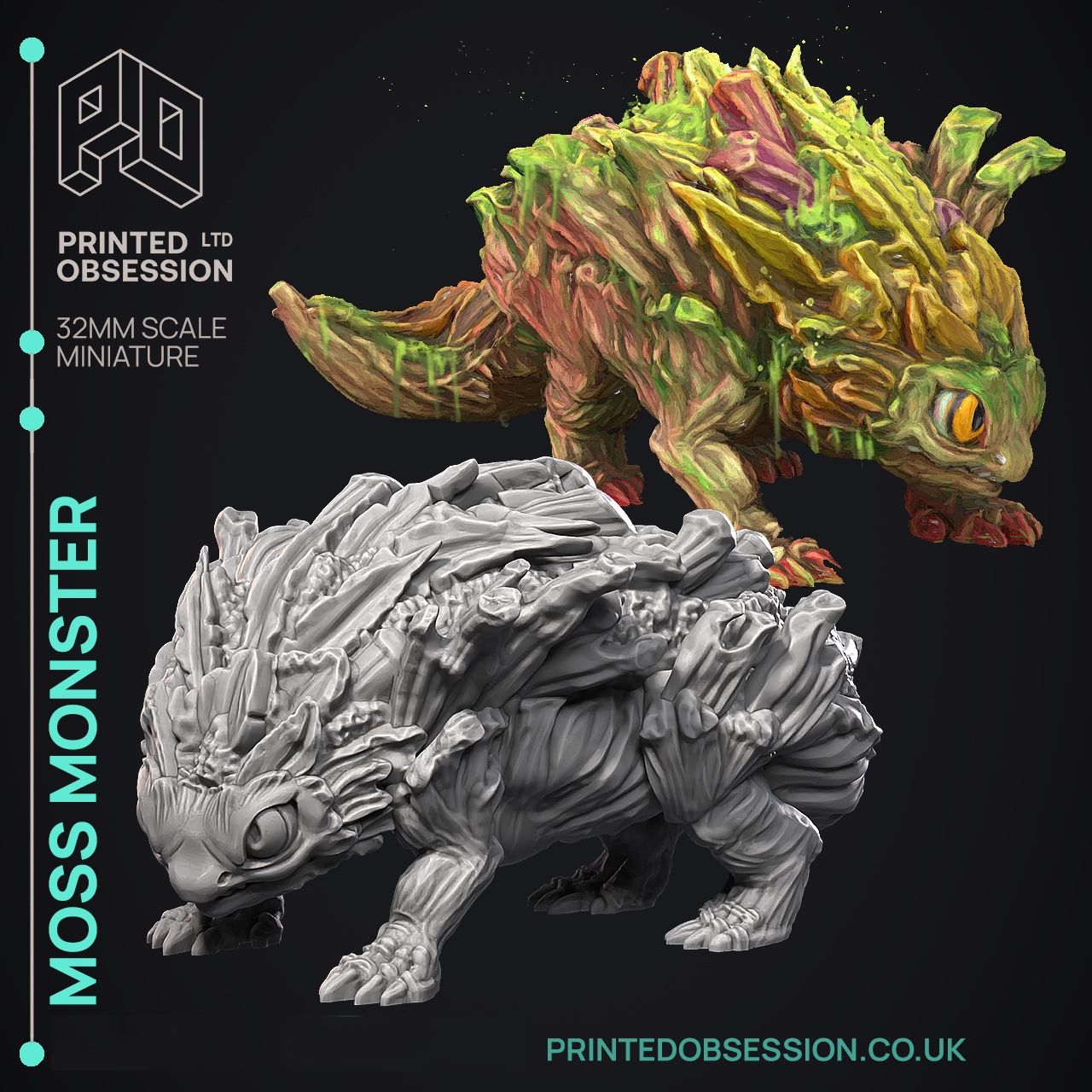 Moss Monster - Elemental Creatures by Printed Obsession