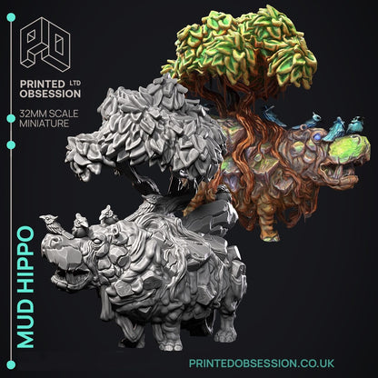 Mud Hippo - Elemental Creatures by Printed Obsession