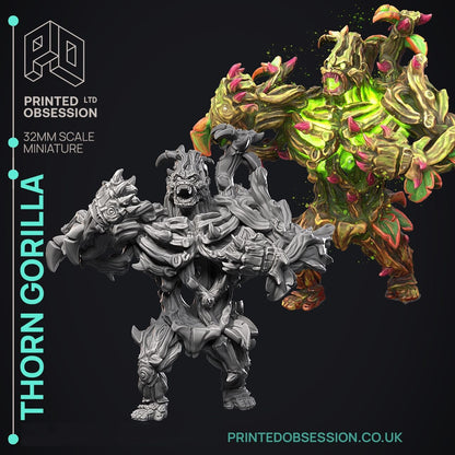 Thorn Gorilla - Elemental Creatures by Printed Obsession