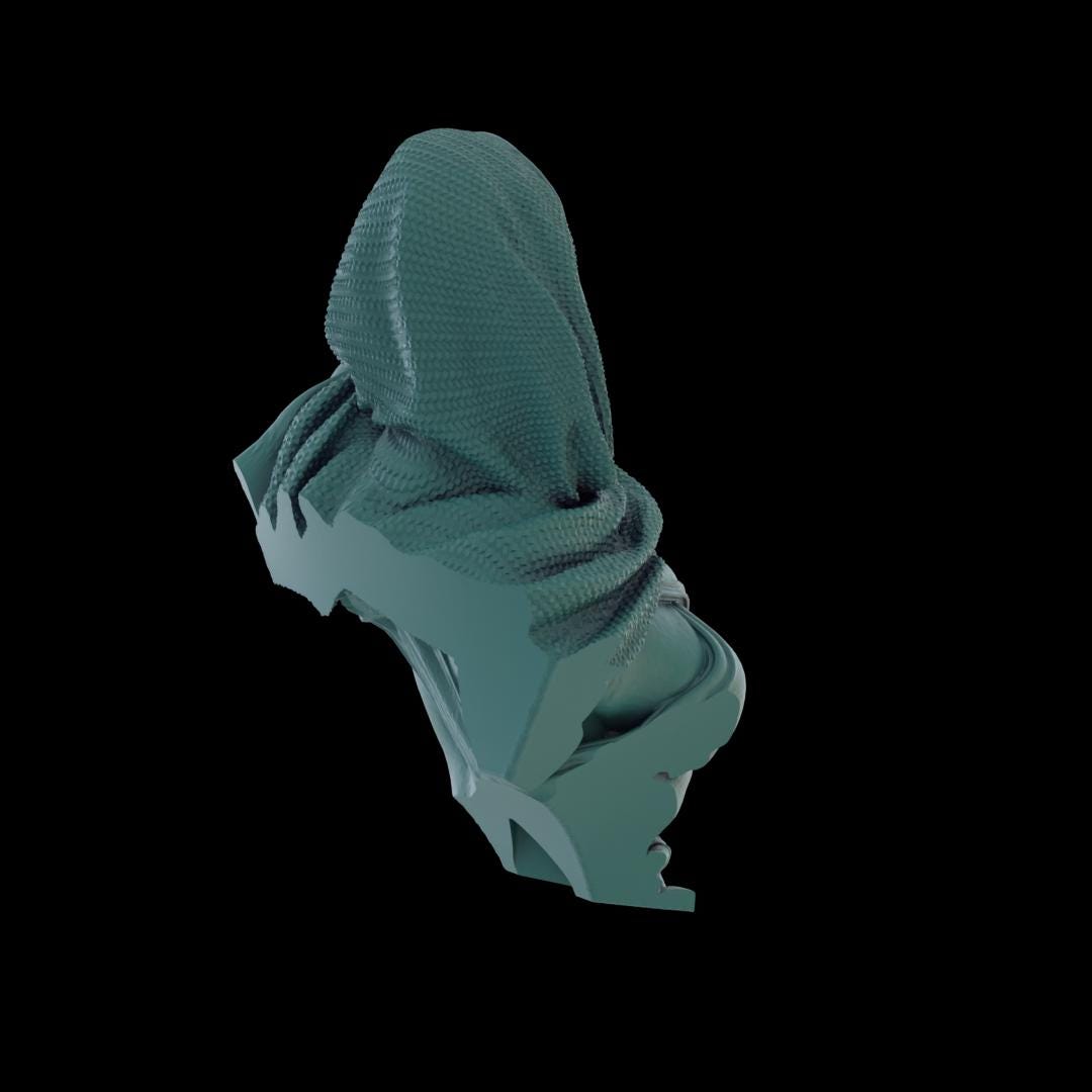 a 3d image of a shoe in the air