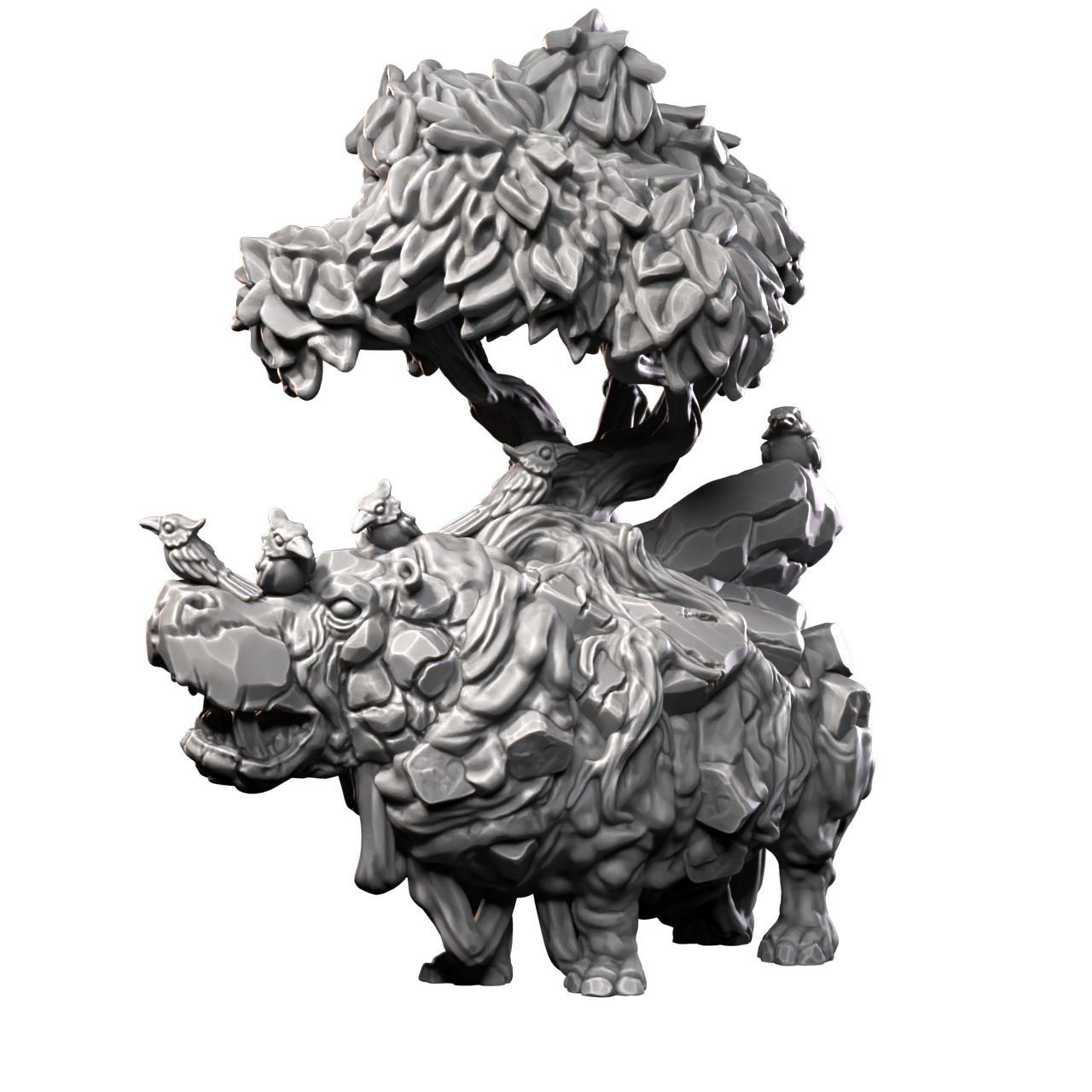 Mud Hippo - Elemental Creatures by Printed Obsession