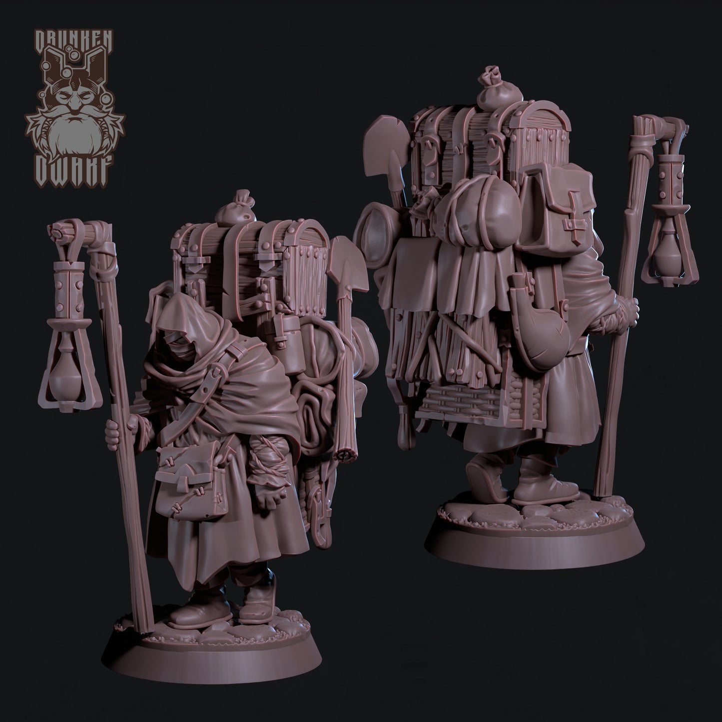 Wanderer - Drunken Dwarf Miniatures