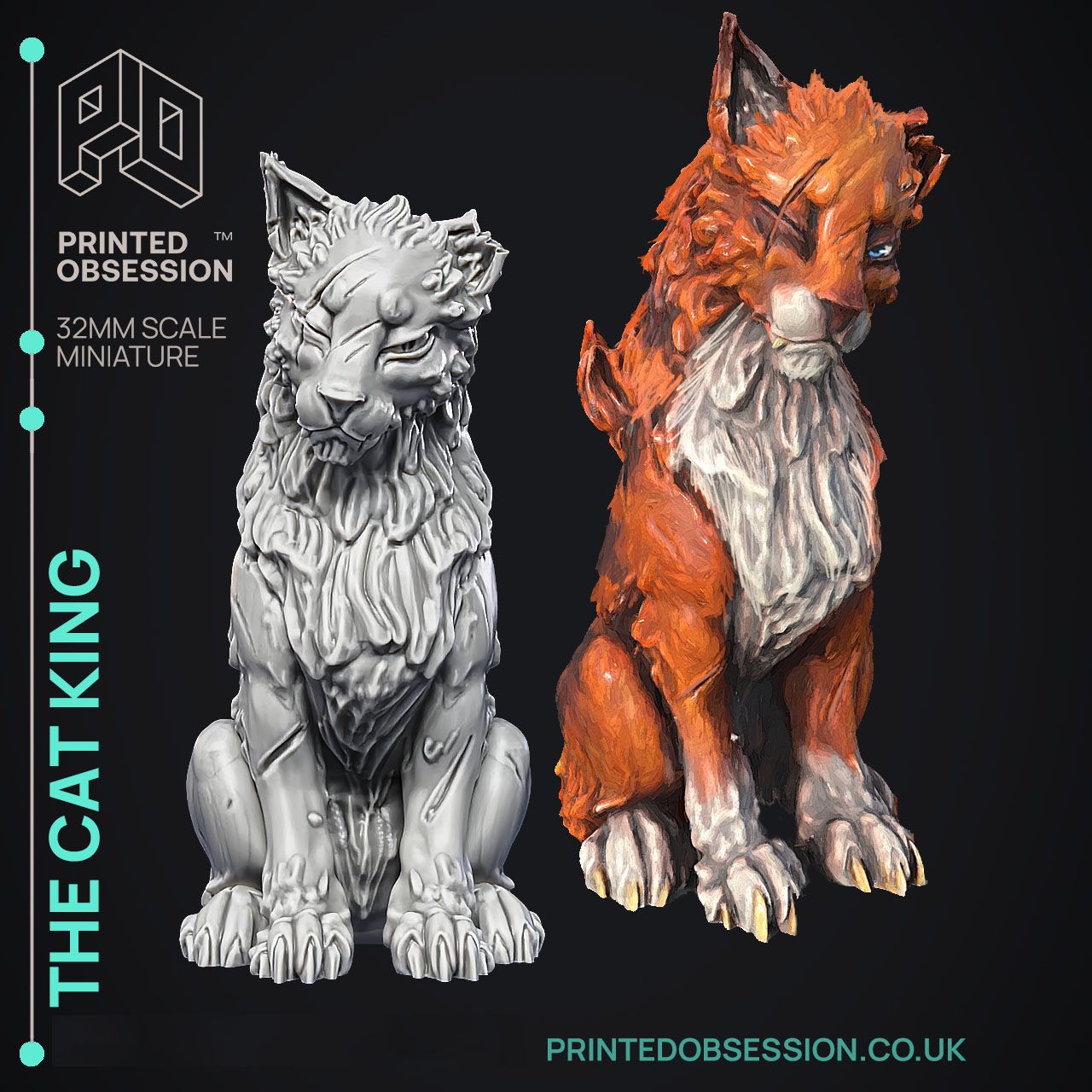 The Cat King - The Wandering Discus by Printed Obsession