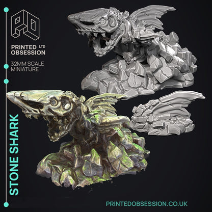 Stone Shark - Elemental Creatures by Printed Obsession