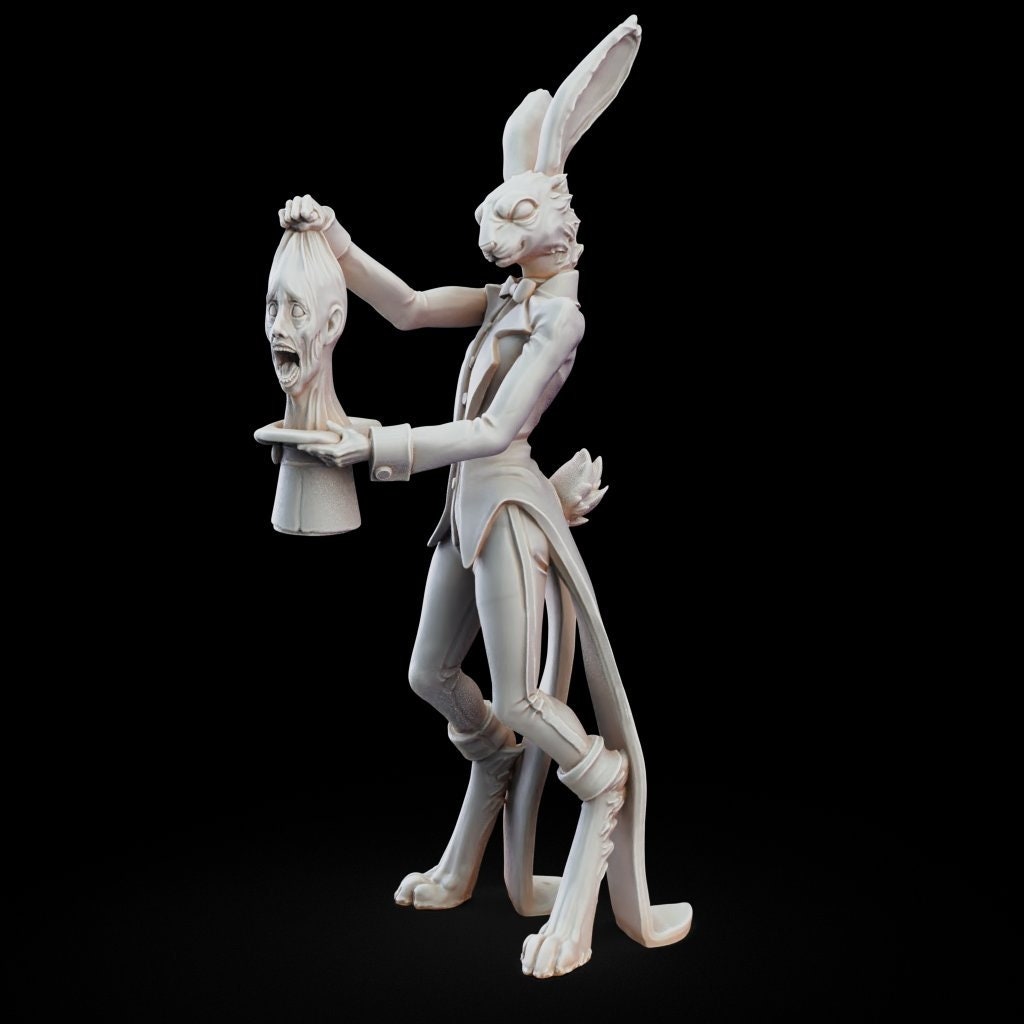 White the Rabbit Magician - Circus of Horrors by Printed Obsession