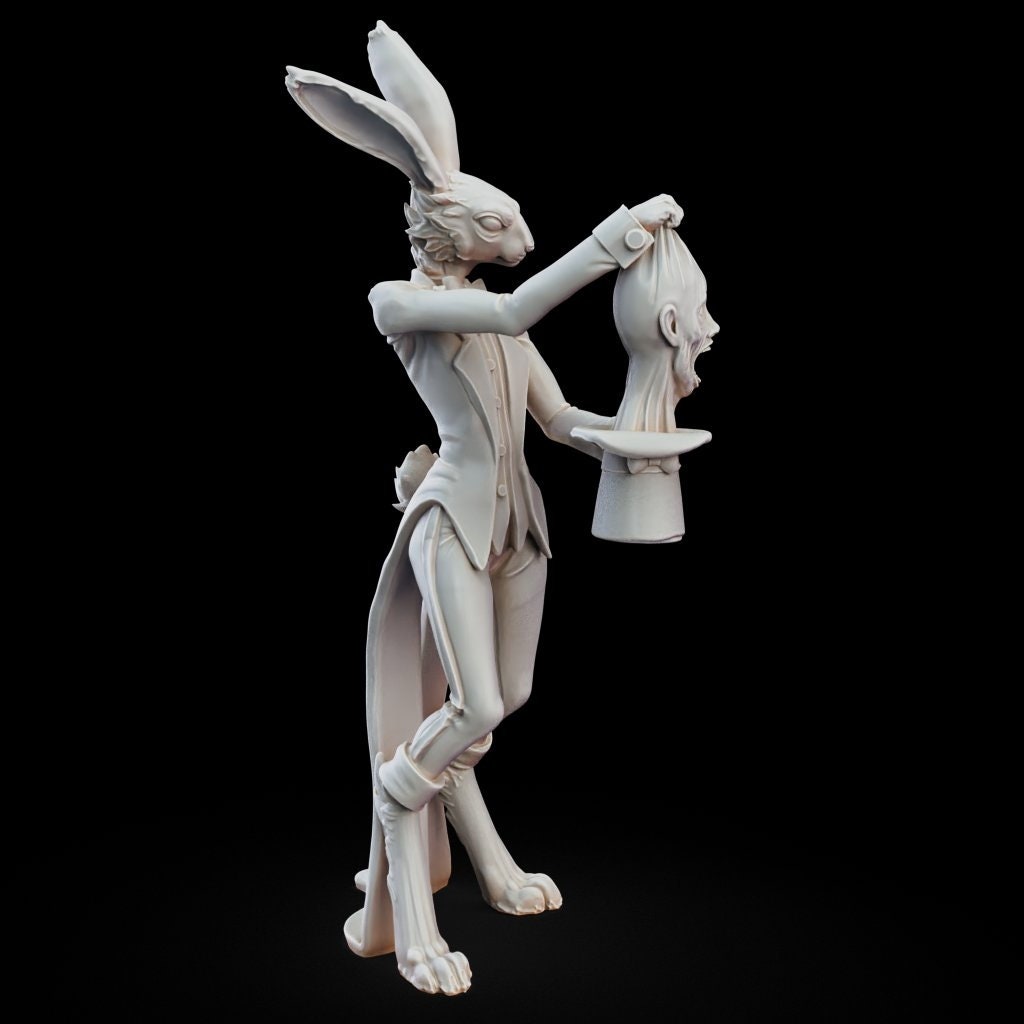 White the Rabbit Magician - Circus of Horrors by Printed Obsession