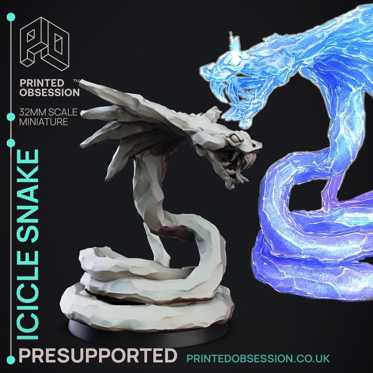 Icicle Cobra - Familiar Merchant by Printed Obsession