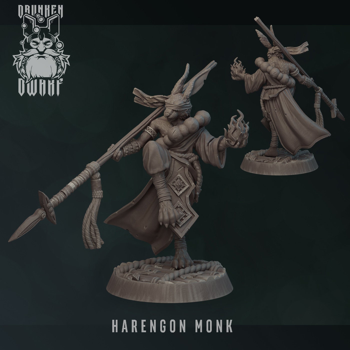 Harengon Monk - Drunken Dwarf Miniatures