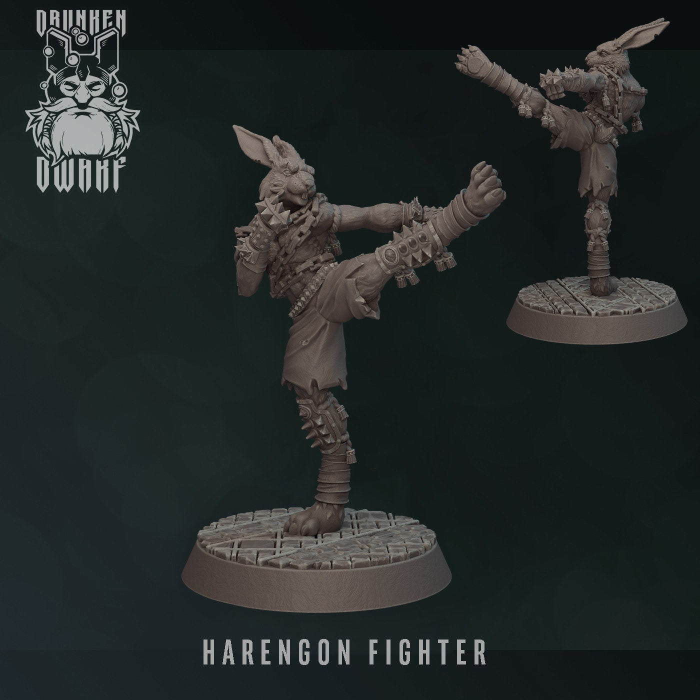 Harengon Fighter - Drunken Dwarf Miniatures