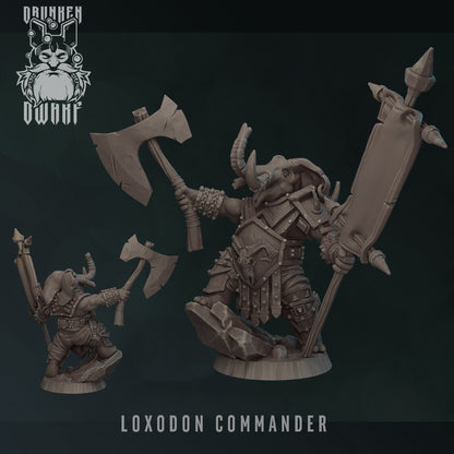 Loxidon Commander - Drunken Dwarf Miniatures