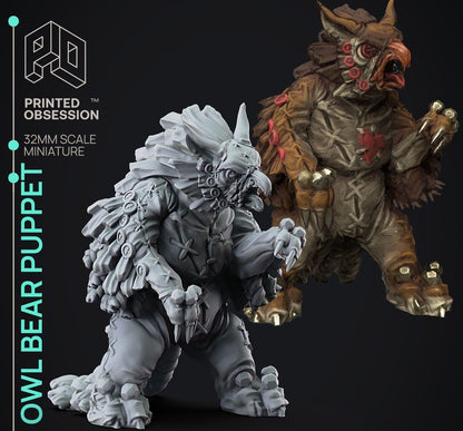 Owlbear Puppet - The Puppet Master's Apprentice by Printed Obsession