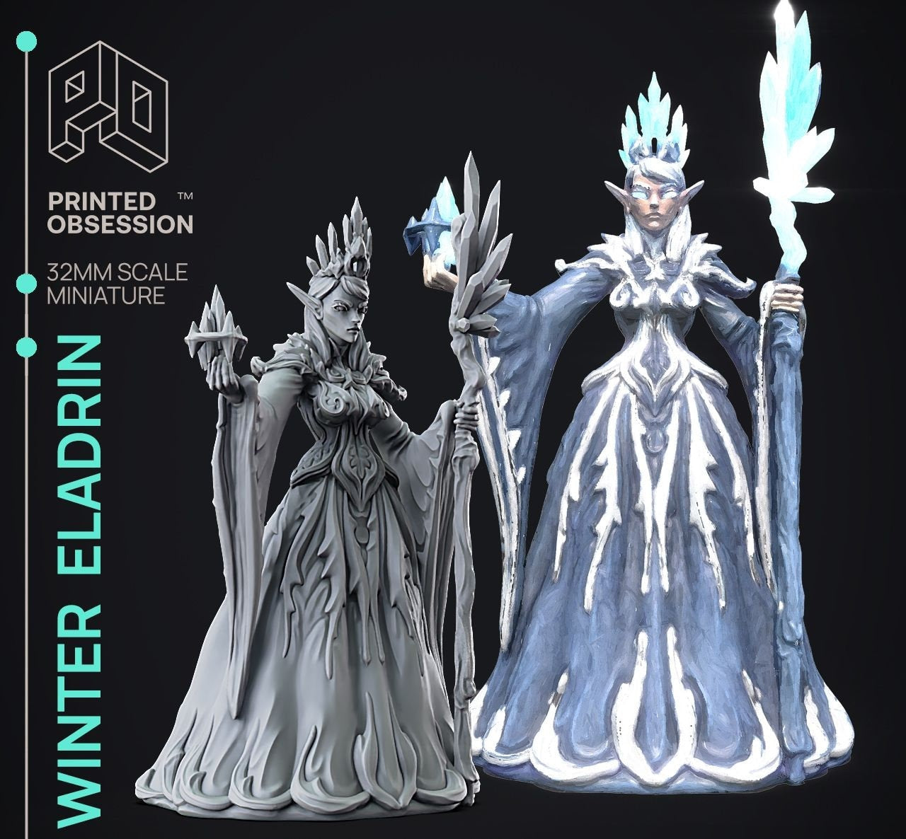 Winter Eladrin - Fey vs Shadowfell by Printed Obsession