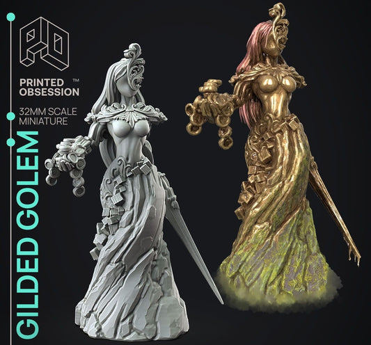 Gilded Golem - Flesh of Gold by Printed Obsession