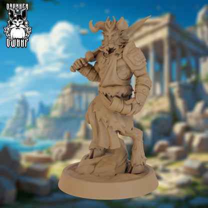 Satyr Warrior - Greek Myths by Drunken Dwarf Miniatures