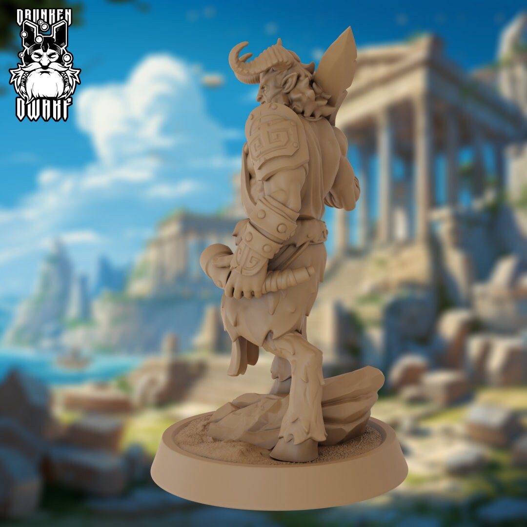 Satyr Warrior - Greek Myths by Drunken Dwarf Miniatures