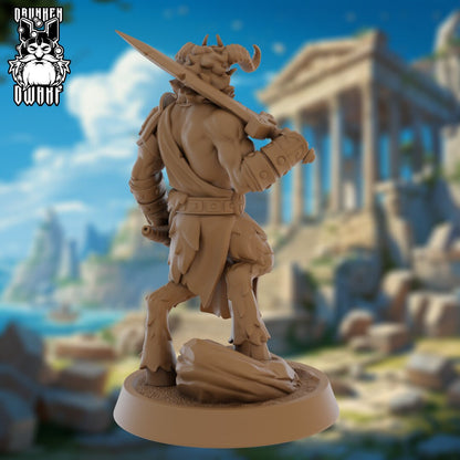 Satyr Warrior - Greek Myths by Drunken Dwarf Miniatures