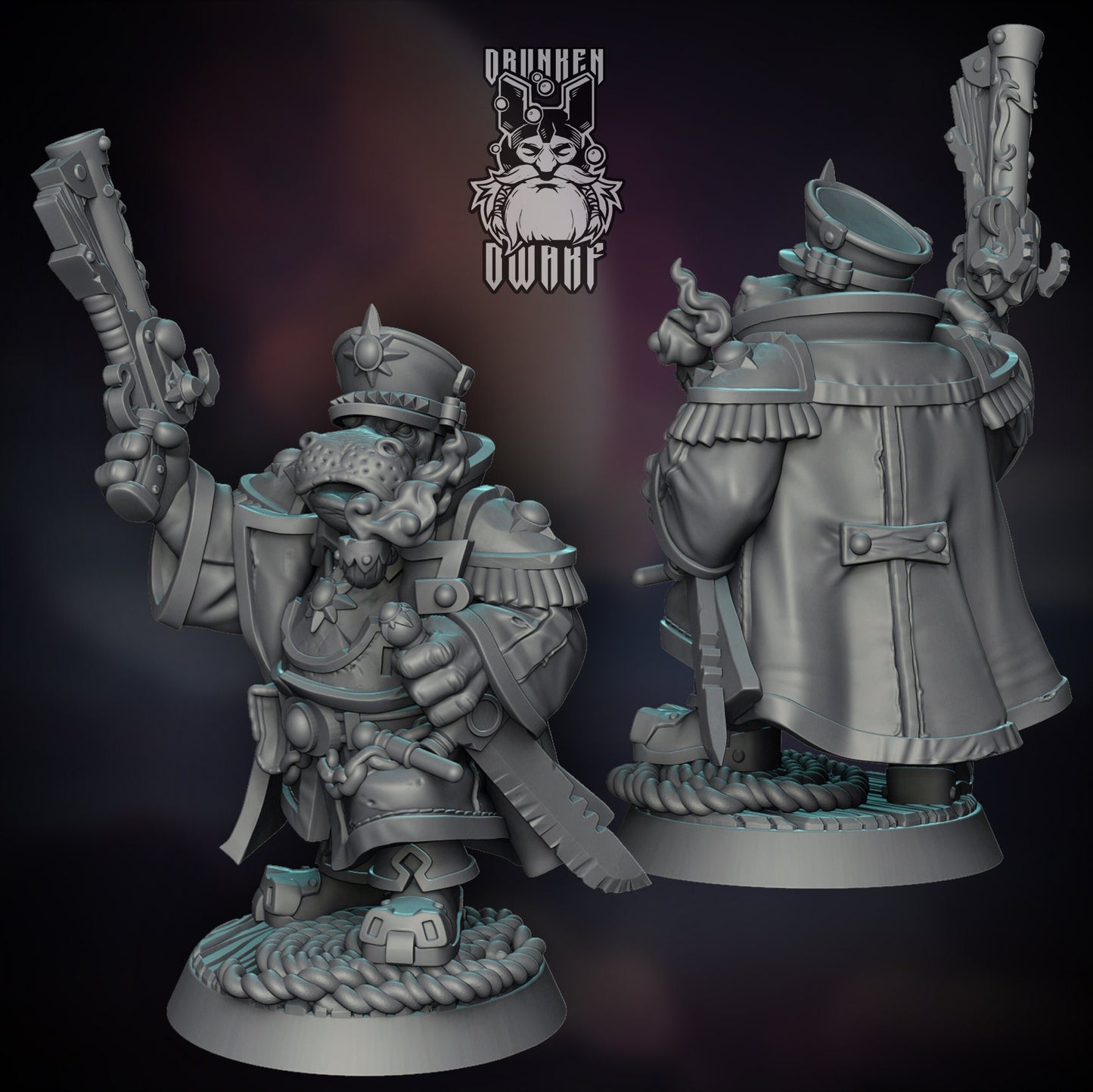 Giff Captain - Drunken Dwarf Miniatures