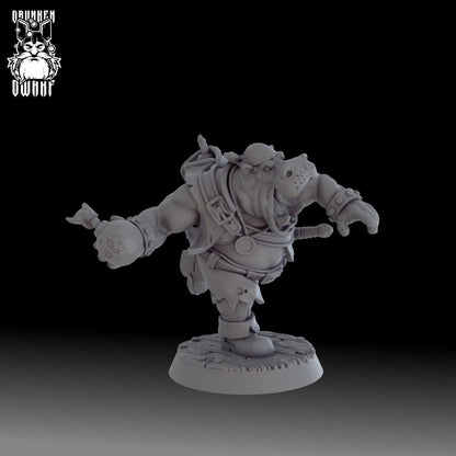 Giff Grenadier - Drunken Dwarf Miniatures