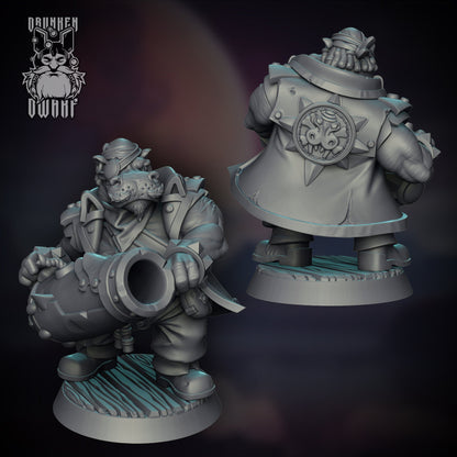 Giff Cannoneer - Drunken Dwarf Miniatures