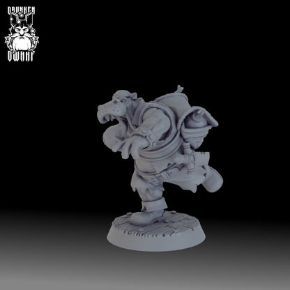 Giff Grenadier - Drunken Dwarf Miniatures