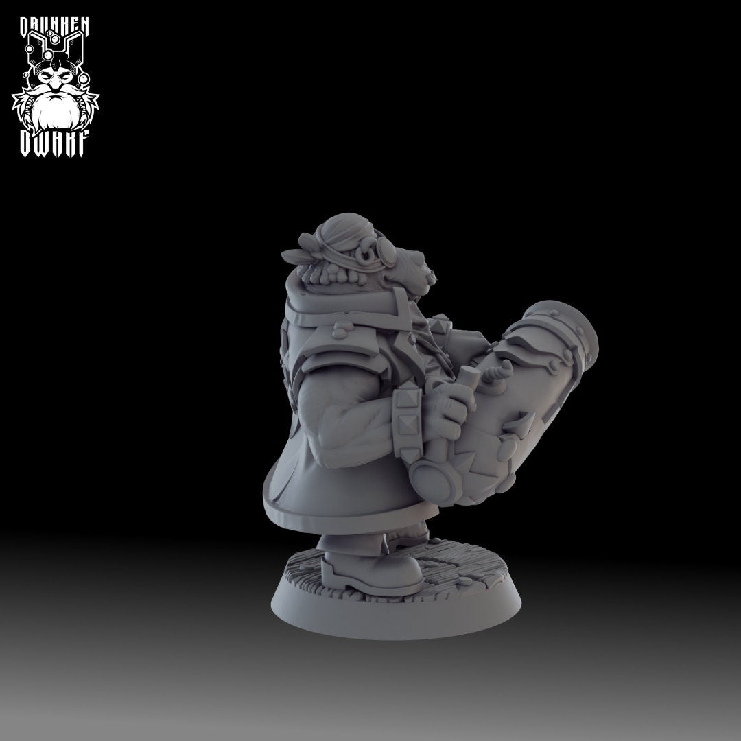 Giff Cannoneer - Drunken Dwarf Miniatures