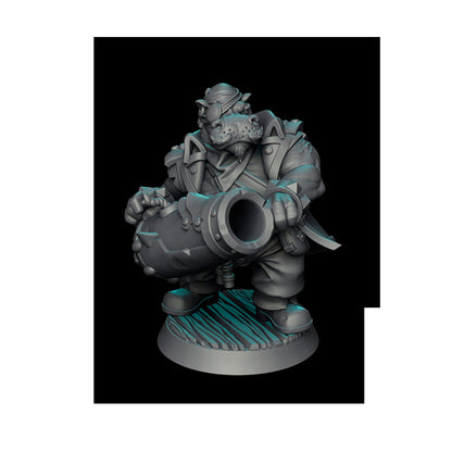 Giff Cannoneer - Drunken Dwarf Miniatures