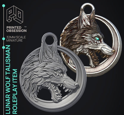 Lunar Wolf Talisman - The Talisman Collector by Printed Obsession